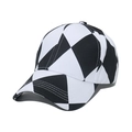 Casquette de baseball à damier noir et blanc avec texture en toile haute densité - M (56-58cm) / Bloc de Couleur Géométrique Noir et Blanc (A)