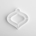 Juego de moldes para galletas de Navidad en plástico blanco para repostería festiva - E0397-Bola de Navidad