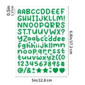0.5-inch dark green alphabet and number stickers for scrapbooking and DIY crafts - Dark Green