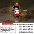 Size chart for 3D Christmas snowman static window stickers in five different dimensions - Snowman with Scarf (P-SD261) / Small