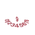 Pink glitter birthday numbers 0-9 for pet party decoration and DIY crafts - Individual Number Set Pink