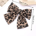 Pinza para el pelo con lazo de satén de leopardo de 20 cm x 14 cm con clip de muelle - Estilo C