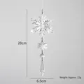 Clear acrylic snowflake pendant for Christmas tree decoration with 20cm total length - Snowflake String E