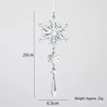 Clear acrylic snowflake pendant for Christmas tree decoration with 20cm total length - Snowflake String E