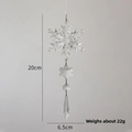 Colgante de copo de nieve de acrílico transparente para adorno de árbol de Navidad - Cadena de Copos de Nieve E