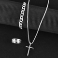 Cross Hollow Ring Set / Silver