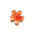 4cm gradient orange flower hair claw clip with translucent resin and glitter finish - Gradient 5-Petal Flower Clip / Orange