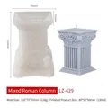 Molde de silicona para vela columna romana híbrida con detalles corintios - Columna Romana Híbrida LZ-429