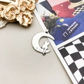 Vintage silver alloy crescent moon and cat pendant for DIY jewelry making - 1Pc Moon Cat 18x21mm