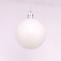 White matte Christmas ball ornament with silver cap and string on light pink background - 2cm / White Matte (No Cap/String)