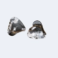 Mini marble acetate heart hair claw clips with black and white shell pattern - Heart-Marble Grey 2.5cm