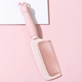 Lindo peine de conejo rosa, cepillo desenredante de plástico antiestático para cabello. - Rosa Nórdico