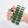 Green gradient glitter nail stickers CS-035 professional manicure wraps on white background - Green Glitter (CS-035)