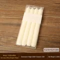 Pack of four 25cm ivory tapered dinner candles with smooth matte wax finish - Long Ivory Style