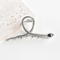 Silver snake-shaped metal hair claw clip with detailed scales and streamlined design - Silver Snake Claw / 11.7cm / Silver
