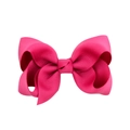 Hot pink grosgrain ribbon hair bow clip for girls with a stylish large alligator clamp - Bright Red