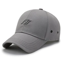 Gray mesh baseball cap with narason 3D embroidery and reinforced visor detail - Adjustable / Light Gray