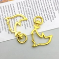 Goldener Karabinerhaken in Delfinform für DIY Schmuck und Schlüsselanhänger - Goldener Delphin-Schlüsselanhänger 28*41mm
