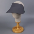 Close-up of the wide brim and dark grey elastic fabric of the women sun visor hat - M (56-58cm) / Dark Gray