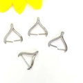 Set di 4 ganci per ciondoli in argento 14K con zirconi per collane e perle gioielli - Oro Bianco