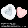 Herzförmige Silikonform für Kerzen und Seife mit detaillierten Maßen und Gewicht - 7# Transparent B547