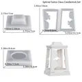 DIY Christmas lantern silicone mold set with Santa Claus and Snowman hollow patterns - Splicing Santa Claus Lantern Candle Holder (Full Set) Mold