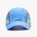 Outdoor-Baseballkappe mit blau-rosa Mesh-Patchwork und Street-Letter-Prints schnelltrocknend - Hellblau