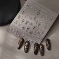 Goldene ägyptische Katzen-Nagelaufkleber mit Auge des Horus und Pharao-Designs - Folienprägung