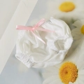 Weiße Baumwollunterwäsche für Plüschpuppen mit rosa Schleife für 17cm Puppenkleidung - Geeignet für 17cm Anhänger / Weiße Unterwäsche