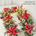 2m Christmas Flower Garland With Light