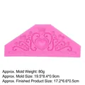 Rosa Silikonform mit Herz-Kronen-Motiv für Fondant-Kuchendeko und Harzguss - Stil 2 (15-1040) / Rosa