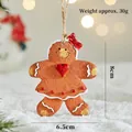 Christmas Gingerbread Man Hanging Decor with dimensions 8cm by 6.5cm and weighing 30g - Style C