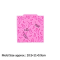 Pink silicone Halloween mold with ghosts, bats and stars for DIY cake decorating - 6#-Ghost Bat / Pink