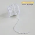 White 8mm pearl bead garland string 5m roll for Christmas tree and wedding decoration - 8mm White Pearl Chain 5m