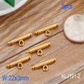 5 cierres de palanca OT de acero inoxidable dorado para bisutería DIY, 22x3mm - Estilo Liso Dorado (KLJ191-Z) / 5 Piezas/Bolsa