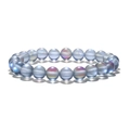 Mattes Mondstein-Perlenarmband mit irisierendem blau-grauem Schimmer und Glanz - Schiefergrau