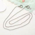 Silver beaded metal chain strap with lobster clasps and a small round pendant detail - 6mm Silver Ball Chain (With Round Tag)