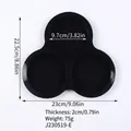 Black 3-cavity silicone round cake mold tray, dimensions 23x22.5cm for baking tools - 3-Cavity Round / Black