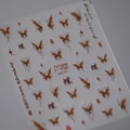 Orange butterfly nail art stickers with Chinese calligraphy and star designs MN361 - Orange Butterfly (mn361)