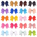 Kids grosgrain ribbon hair clips set in 20 candy colors for girls' hair styling - 20 Colors Mixed Set (20 Pcs)