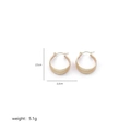 Detailed view of irregular golden circular earrings showing 2.5cm height and 5.1g weight - Multi-circle Textured Hoop