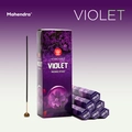 Mahendra Violet incense sticks set with premium purple packaging and floral scent theme - Violet