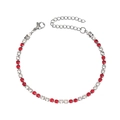 Bracelet / 3mm / Red & White