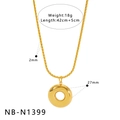Detaillierte Größen für 18K vergoldete ovale Halskette, Gewicht 18g und Länge 42cm - Hohlrund-Stil (NB-N1399) / 18K Gold