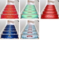 Detail of diverse non-slip Christmas stair tread mats with festive patterns and textures - Christmas Print Style (BD202407026)