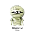 Halloween mummy foil balloon in lime green for party decoration, 48x75cm size - Halloween Mummy