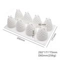 8-cavity pinecone silicone dessert mold with precise texture for mousse and candles - 8 Cavity Pinecone MCM-41