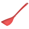 Spatola in silicone rosso pezzo unico con manico ergonomico e supporto per cucinare - Rosso