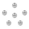 Perles rondes 6mm trou 2mm (30 pcs/sachet) / Acier