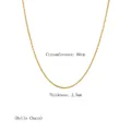 Collana a catena forzatina dorata da 60cm in acciaio inossidabile spessa 2,5mm - Catena a Croce Dorata (60cm)